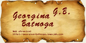 Georgina Batnoga vizit kartica